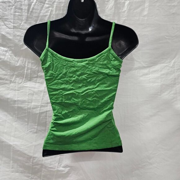Vintage y2k 2000s green stretchy form fit tank top - Picture 2 of 5